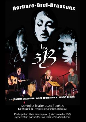 Affiche barbara brel brassens au theatre 40