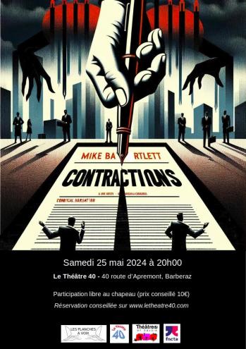 Affiche contractions au 40 le 25 05 2024