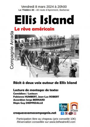 Affiche ellis island au 40