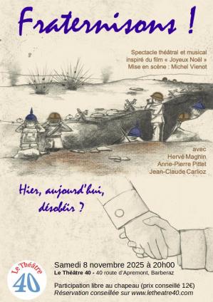 Affiche fraternisons au theatre 40