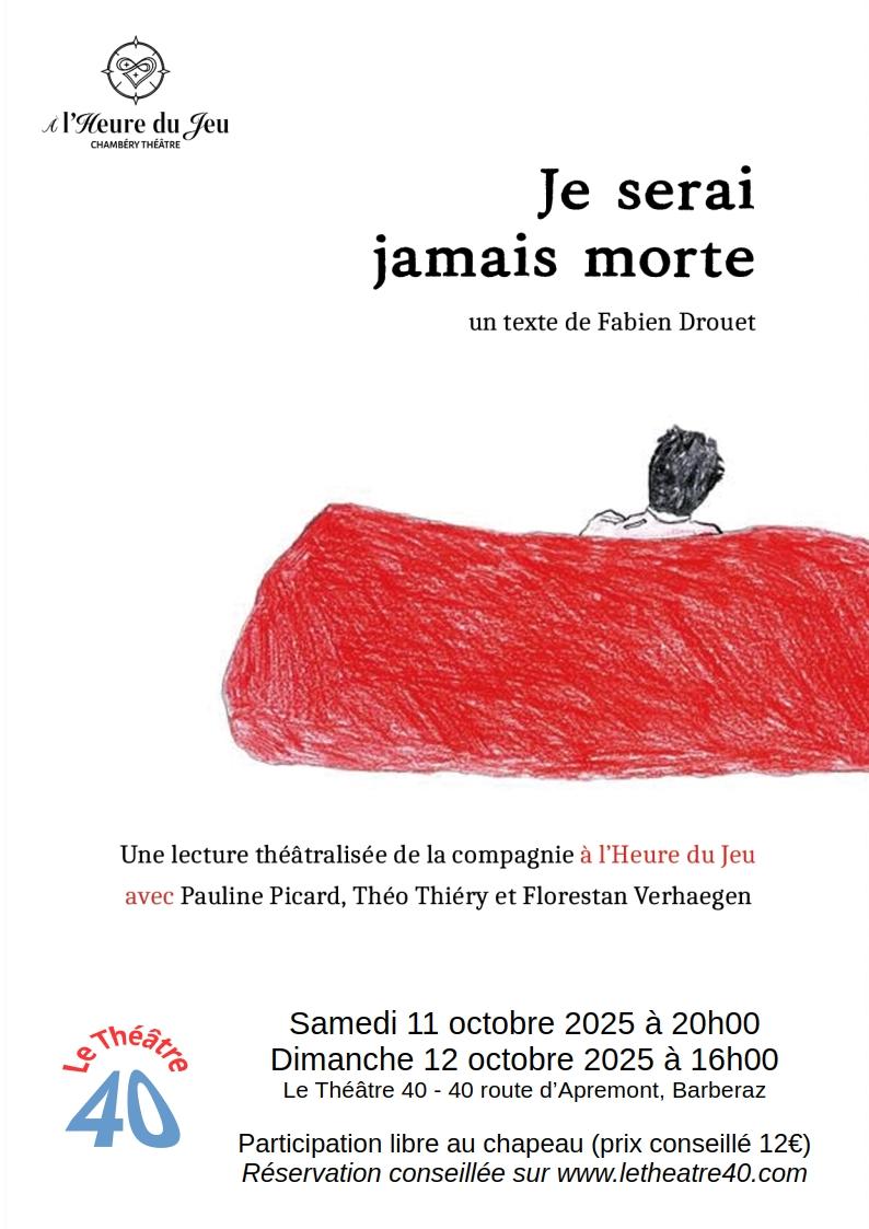 Affiche je serai jamais morte au theatre 42