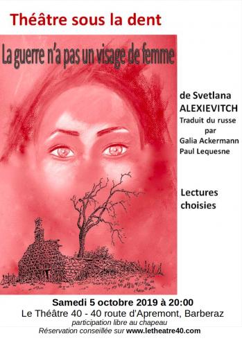 Affiche la guerre n a pas un visage de femme au 40